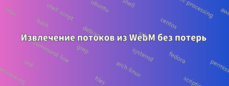 Извлечение потоков из WebM без потерь