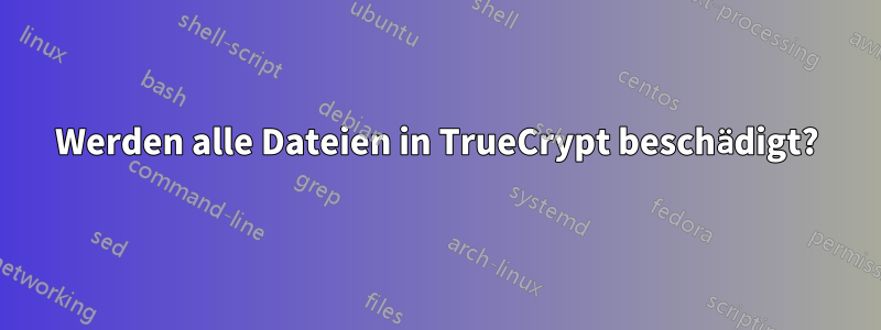 Werden alle Dateien in TrueCrypt beschädigt?