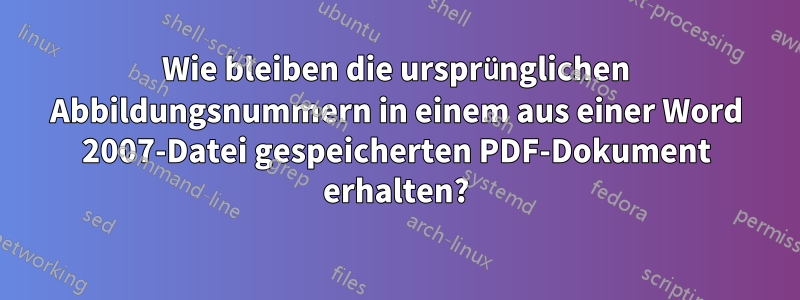 Wie bleiben die ursprünglichen Abbildungsnummern in einem aus einer Word 2007-Datei gespeicherten PDF-Dokument erhalten?