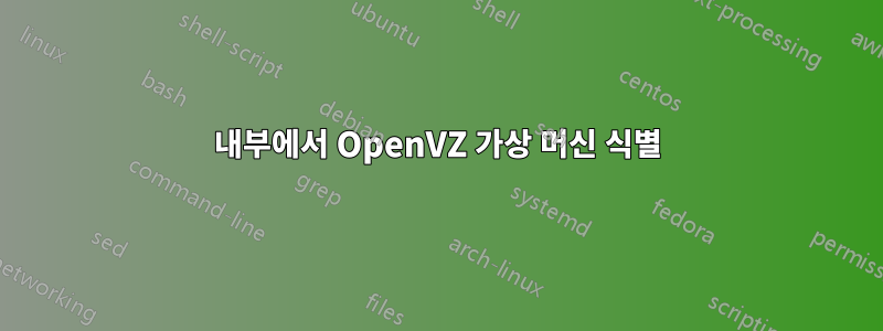 내부에서 OpenVZ 가상 머신 식별