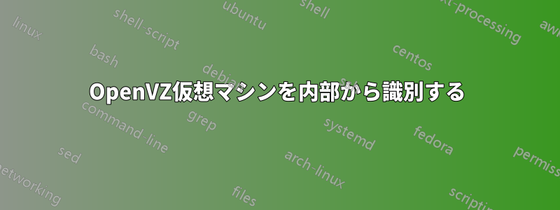 OpenVZ仮想マシンを内部から識別する