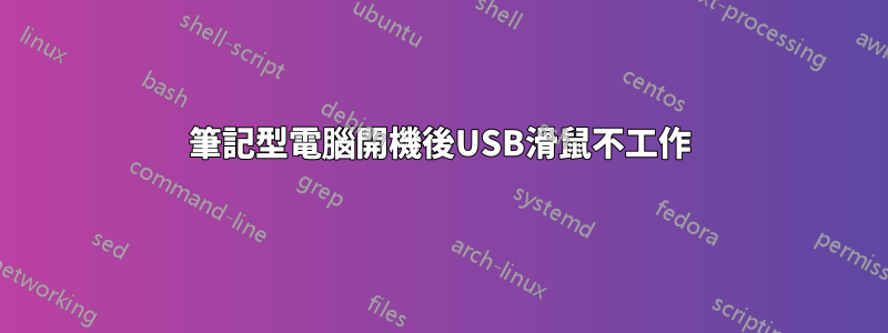 筆記型電腦開機後USB滑鼠不工作