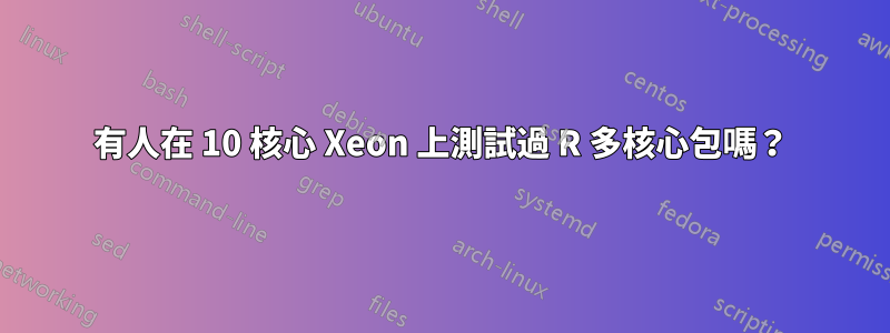 有人在 10 核心 Xeon 上測試過 R 多核心包嗎？