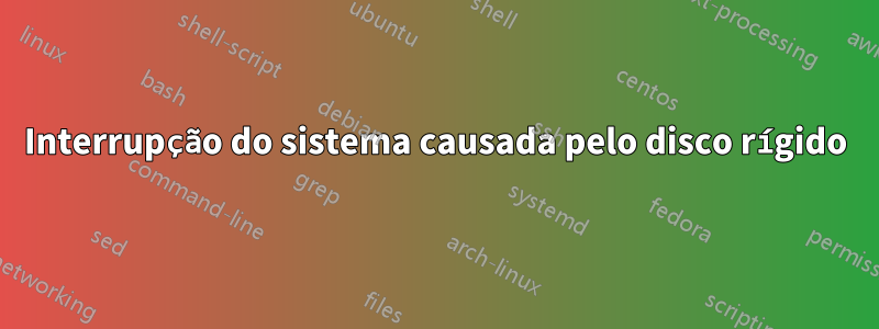 Interrupção do sistema causada pelo disco rígido