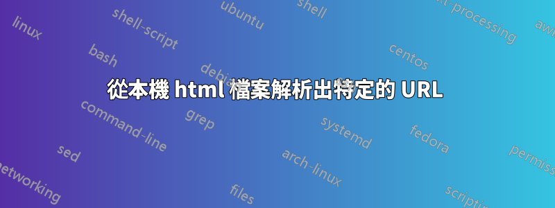 從本機 html 檔案解析出特定的 URL