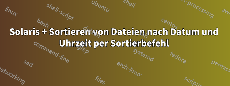 Solaris + Sortieren von Dateien nach Datum und Uhrzeit per Sortierbefehl