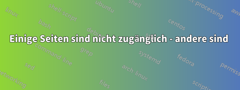 Einige Seiten sind nicht zugänglich - andere sind