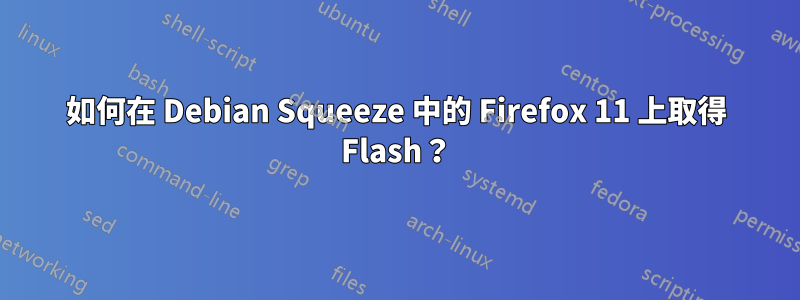 如何在 Debian Squeeze 中的 Firefox 11 上取得 Flash？