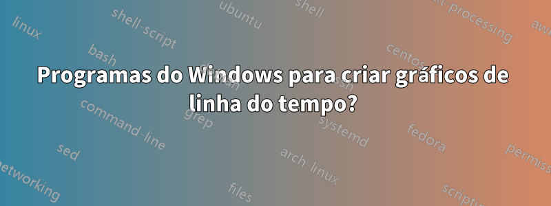 Programas do Windows para criar gráficos de linha do tempo?