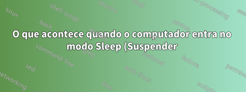 O que acontece quando o computador entra no modo Sleep (Suspender) quando a RAM está cheia