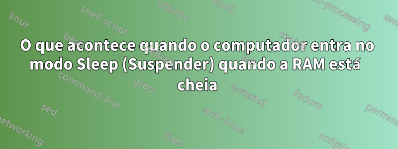 O que acontece quando o computador entra no modo Sleep (Suspender) quando a RAM está cheia