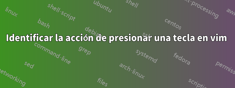 Identificar la acción de presionar una tecla en vim