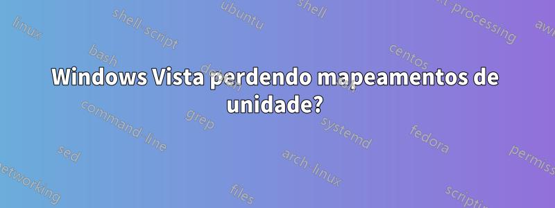 Windows Vista perdendo mapeamentos de unidade?