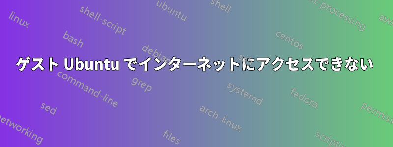 ゲスト Ubuntu でインターネットにアクセスできない