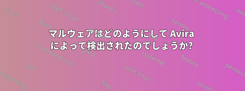 マルウェアはどのようにして Avira によって検出されたのでしょうか?