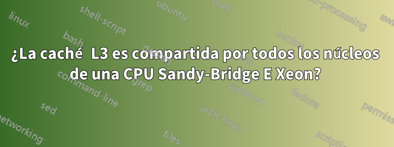 ¿La caché L3 es compartida por todos los núcleos de una CPU Sandy-Bridge E Xeon?