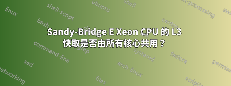 Sandy-Bridge E Xeon CPU 的 L3 快取是否由所有核心共用？