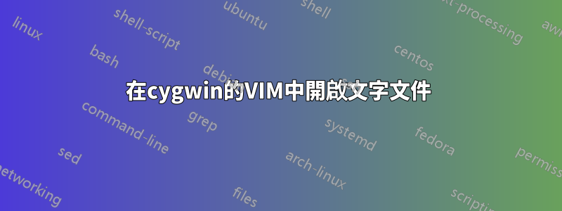 在cygwin的VIM中開啟文字文件