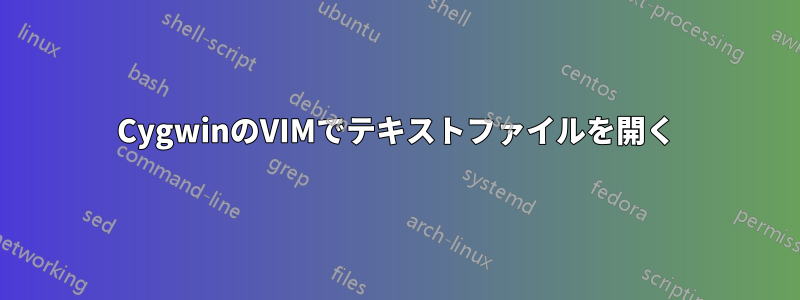 CygwinのVIMでテキストファイルを開く