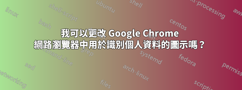 我可以更改 Google Chrome 網路瀏覽器中用於識別個人資料的圖示嗎？