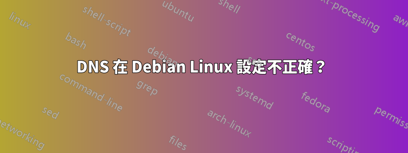 DNS 在 Debian Linux 設定不正確？