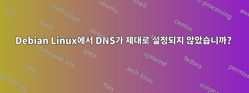 Debian Linux에서 DNS가 제대로 설정되지 않았습니까?