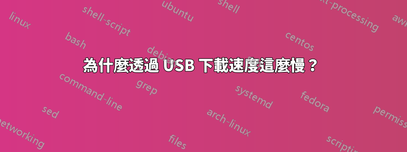 為什麼透過 USB 下載速度這麼慢？