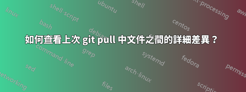 如何查看上次 git pull 中文件之間的詳細差異？