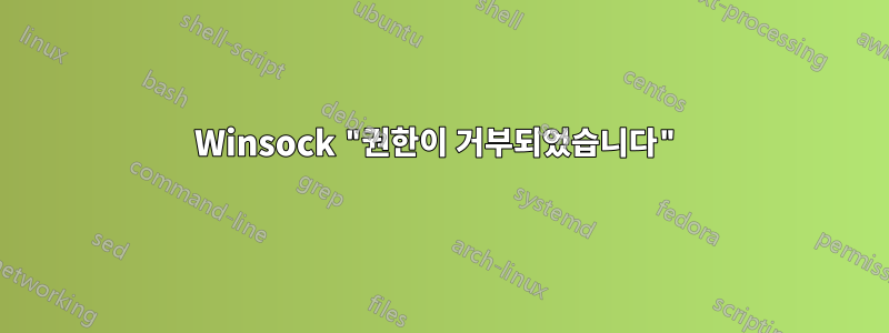 Winsock "권한이 거부되었습니다"