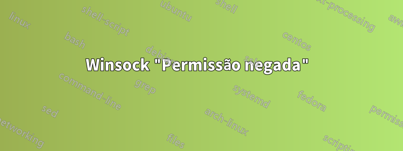 Winsock "Permissão negada"