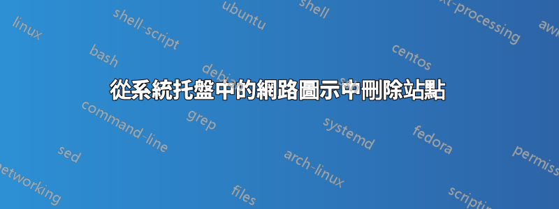 從系統托盤中的網路圖示中刪除站點