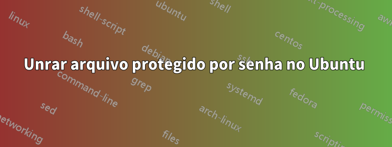 Unrar arquivo protegido por senha no Ubuntu