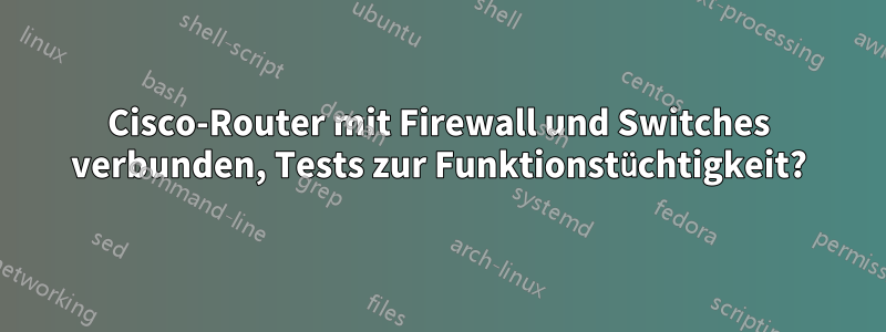 Cisco-Router mit Firewall und Switches verbunden, Tests zur Funktionstüchtigkeit?