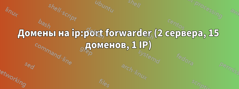 Домены на ip:port forwarder (2 сервера, 15 доменов, 1 IP)