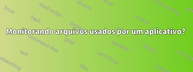 Monitorando arquivos usados ​​por um aplicativo?