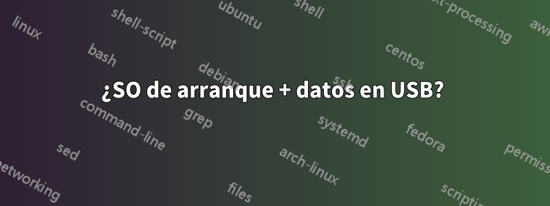 ¿SO de arranque + datos en USB?