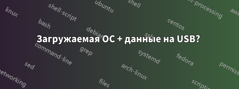 Загружаемая ОС + данные на USB?