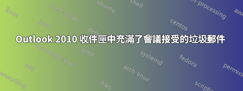 Outlook 2010 收件匣中充滿了會議接受的垃圾郵件