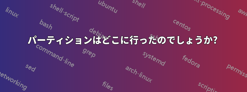 パーティションはどこに行ったのでしょうか?