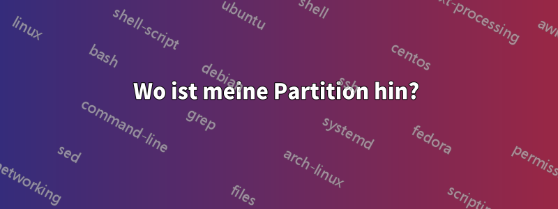 Wo ist meine Partition hin?