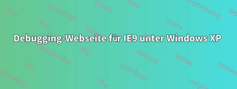 Debugging-Webseite für IE9 unter Windows XP