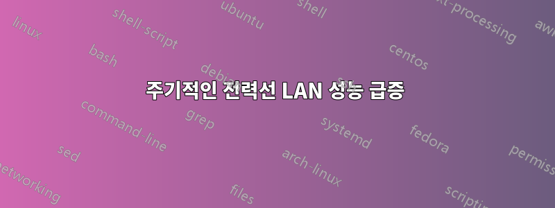 주기적인 전력선 LAN 성능 급증