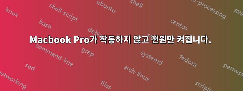 Macbook Pro가 작동하지 않고 전원만 켜집니다.