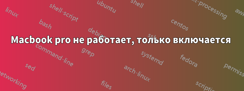 Macbook pro не работает, только включается