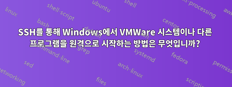 SSH를 통해 Windows에서 VMWare 시스템이나 다른 프로그램을 원격으로 시작하는 방법은 무엇입니까?