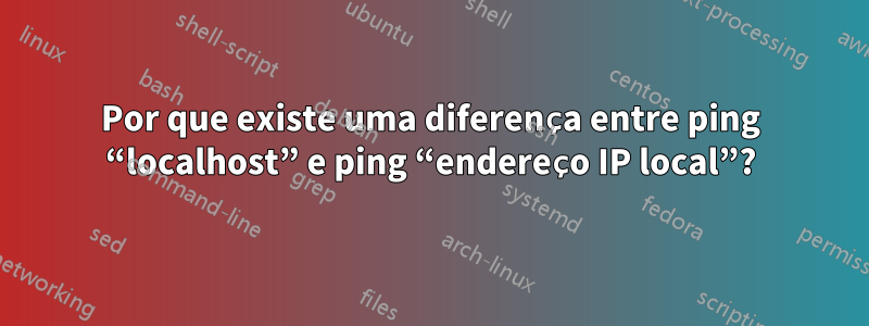 Por que existe uma diferença entre ping “localhost” e ping “endereço IP local”?