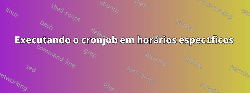 Executando o cronjob em horários específicos