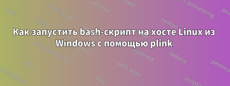 Как запустить bash-скрипт на хосте Linux из Windows с помощью plink