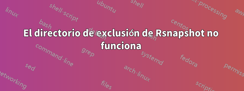 El directorio de exclusión de Rsnapshot no funciona