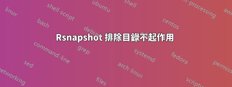 Rsnapshot 排除目錄不起作用